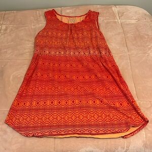 Orange Tribal Summer Dress